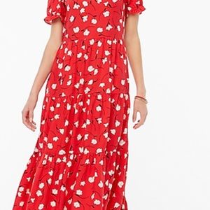JCrew medium red poppy dress.